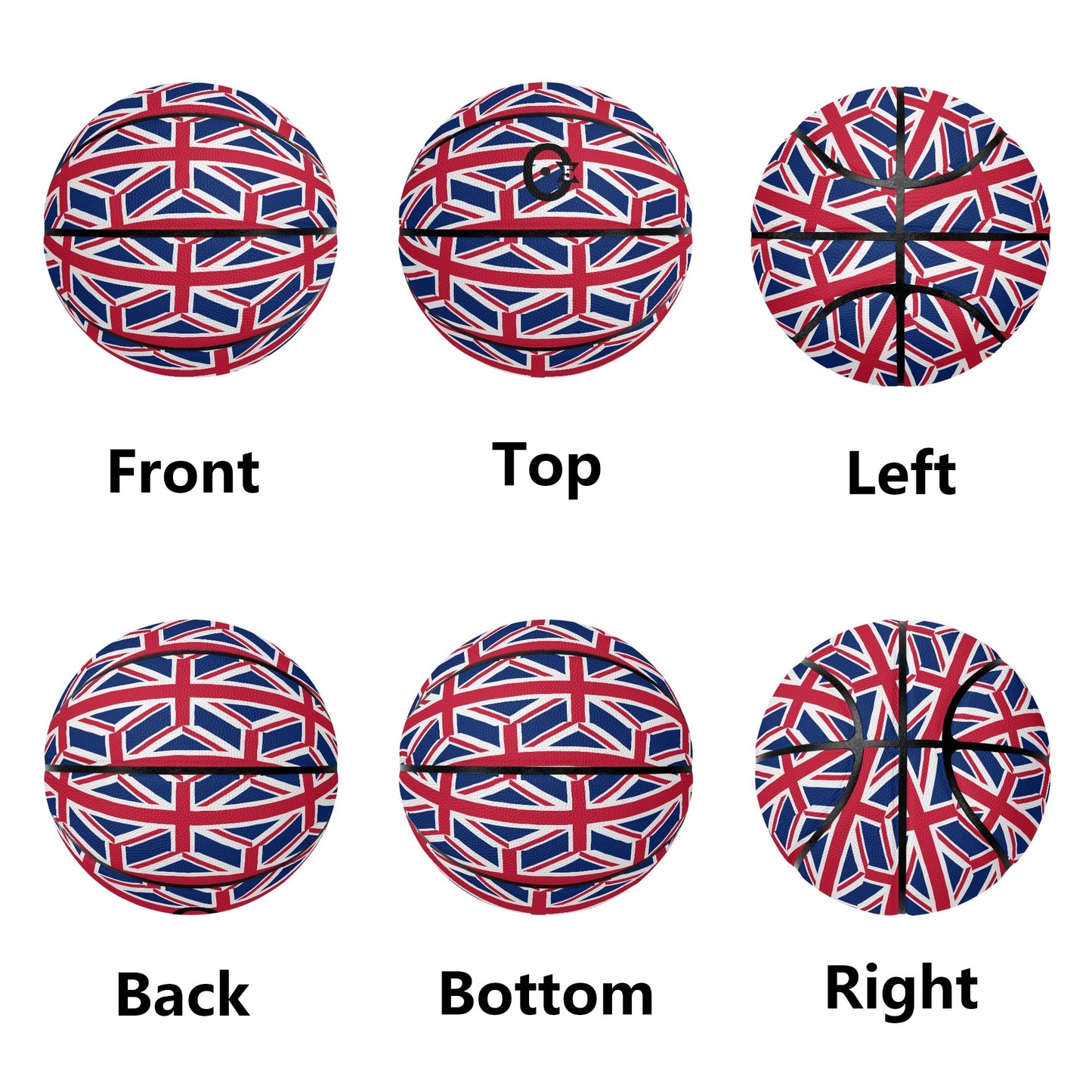 UKINGDOM (Premium Leather Basketball Gift with Sports Teams Flags Country Icon)
