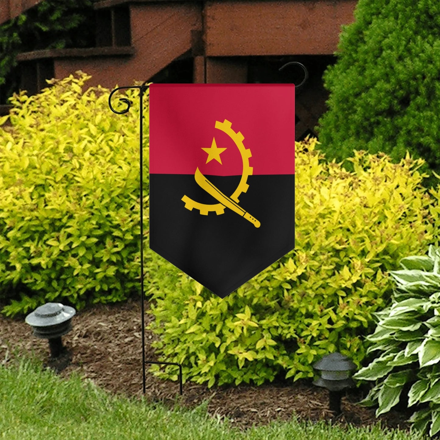 Angola Garden Flag Banner (Inverted-triangle) 12X18 In
