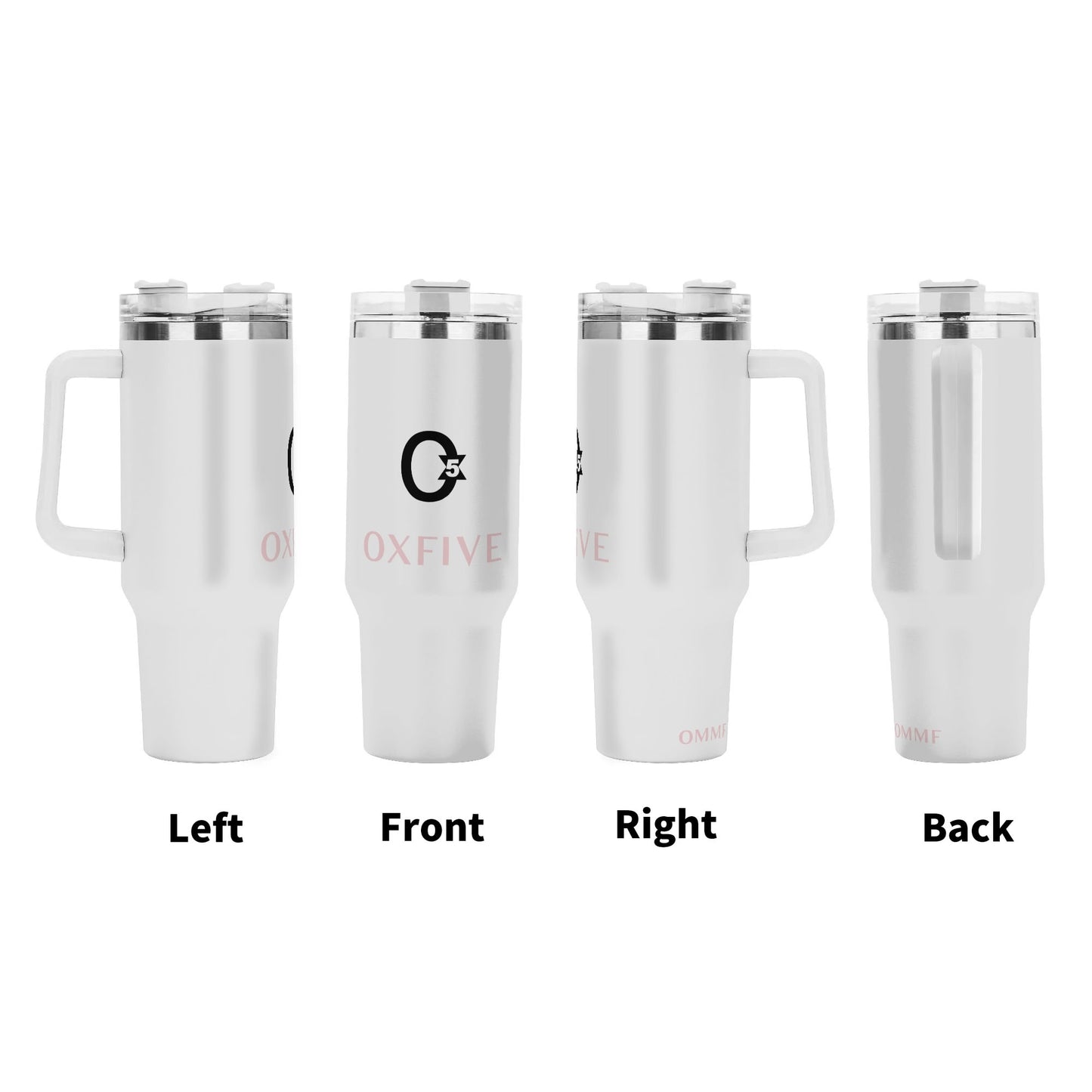 Creative (40oz Stainless Steel Tumbler Gift With White Handle and Straw)