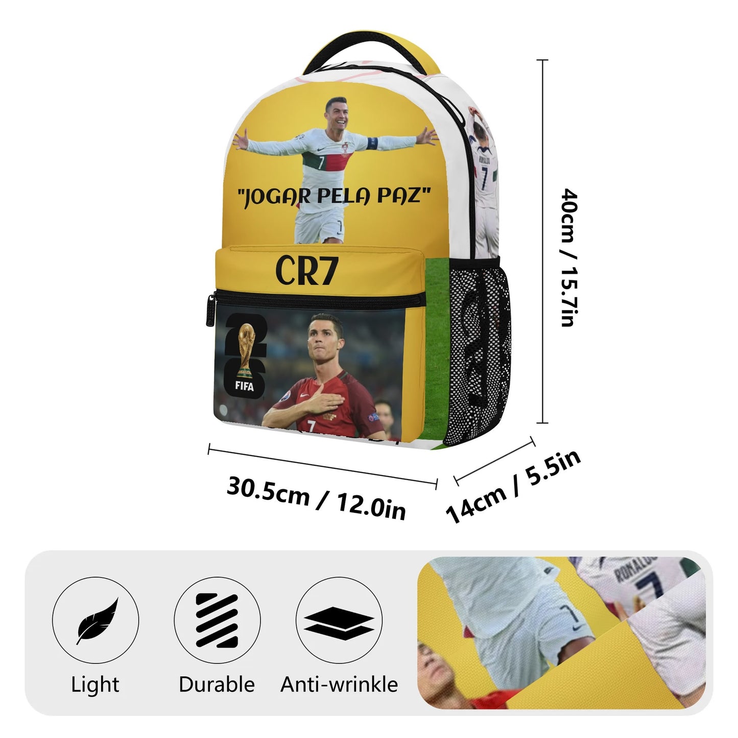 CR7-PAZ 1 (15 Inch Casual Style School Backpack)