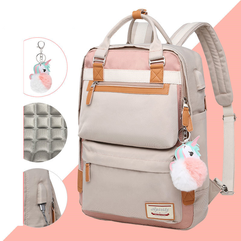 OREU-G (Shoulder Laptop Bag 15.6-inch Female Fashion Waterproof And Shockproof)
