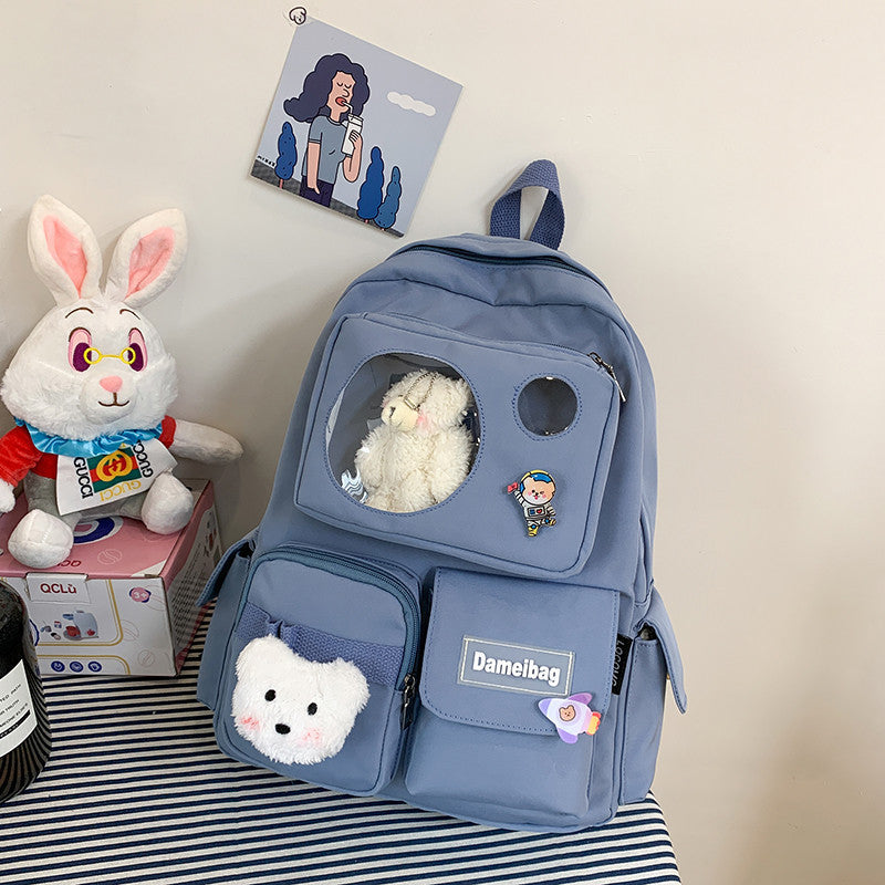 Korean Fashion Harajuku Girl Bear Backpack