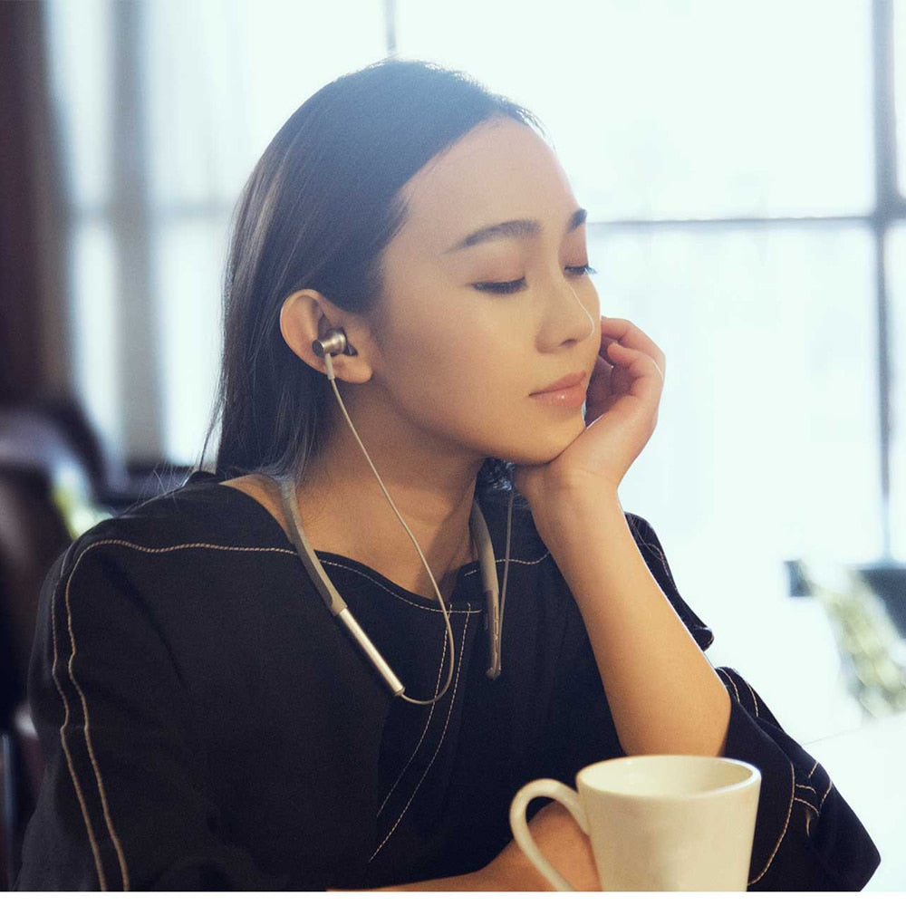 100%Xiaomi Bluetooth Collar Earphones Headset Sport Wireless Bluetooth In-Ear Magnetic Mic Play Dual Dynamic Earphone