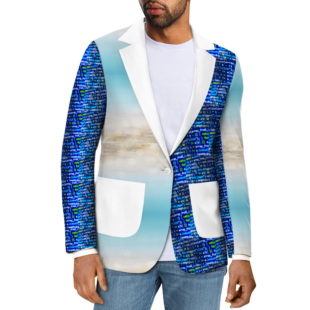 FLOW (Men Casual Suit Blazer with Pockets Coat Fashion)