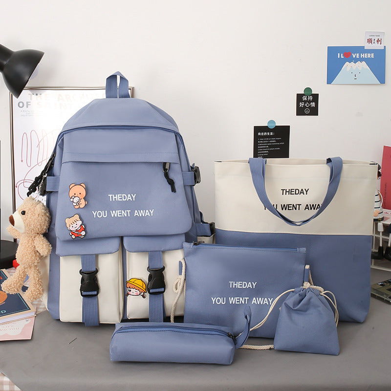 OREU-F (Backpack Five-piece Set Color Matching Middle School Students)