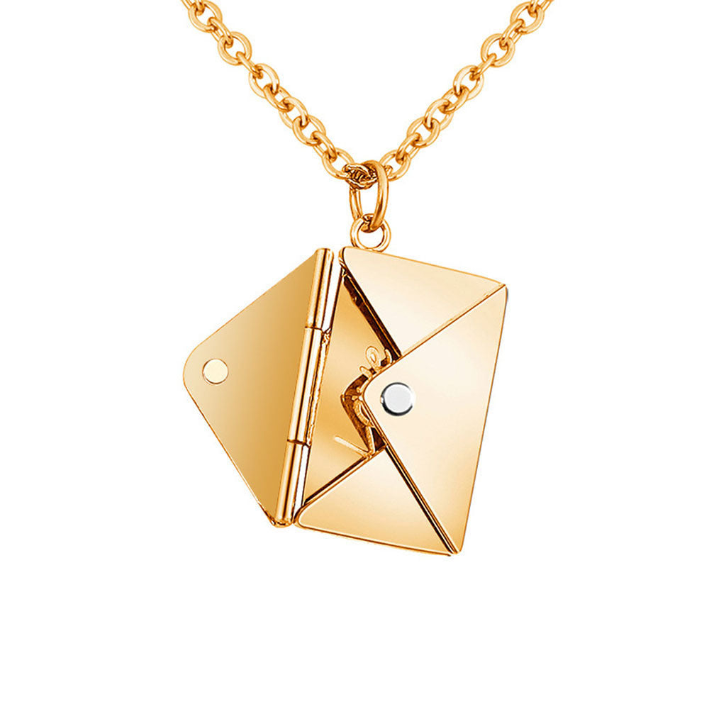 Fashion Jewelry Love You Envelop Necklace