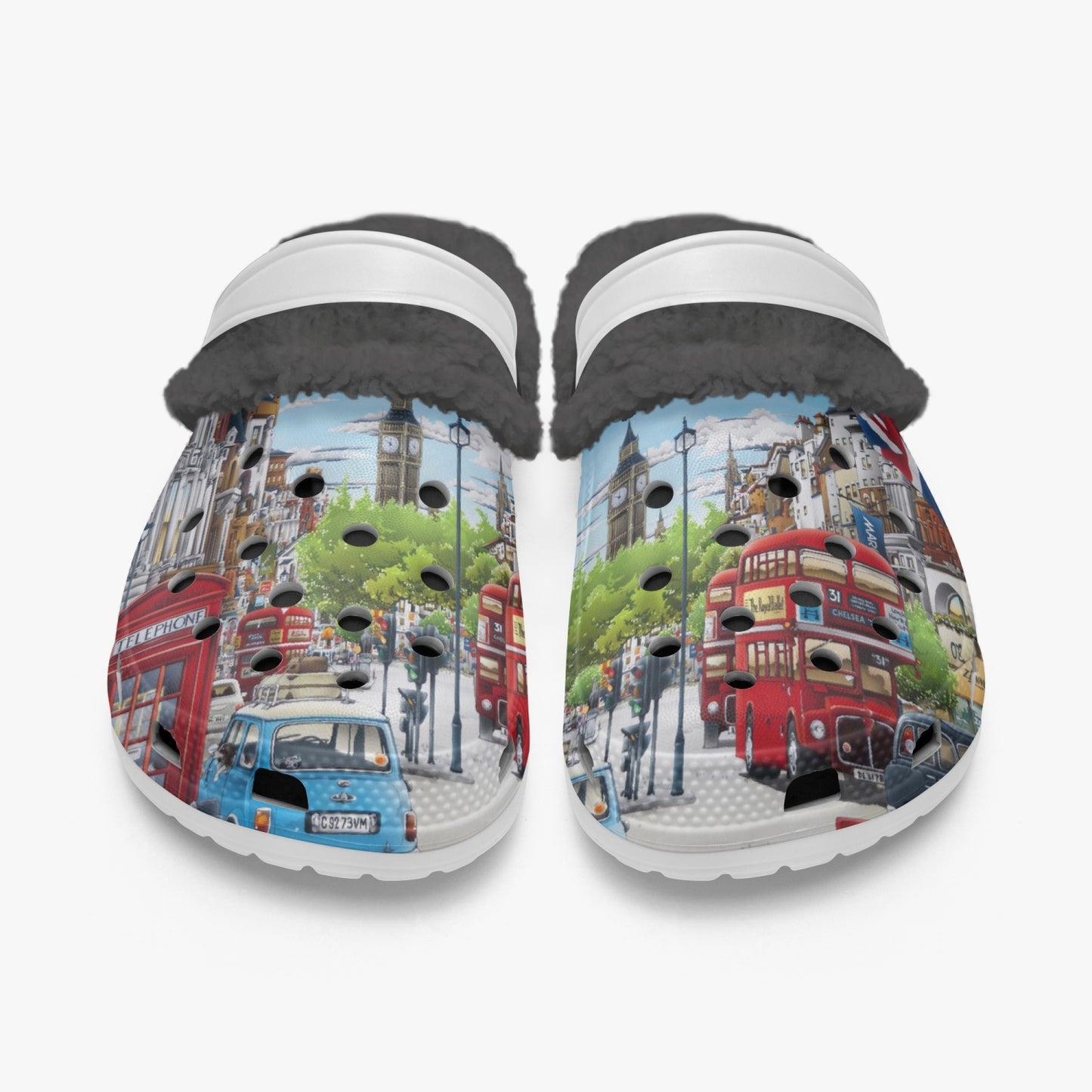 OX5 (UK) Lined All Over Printed Clogs