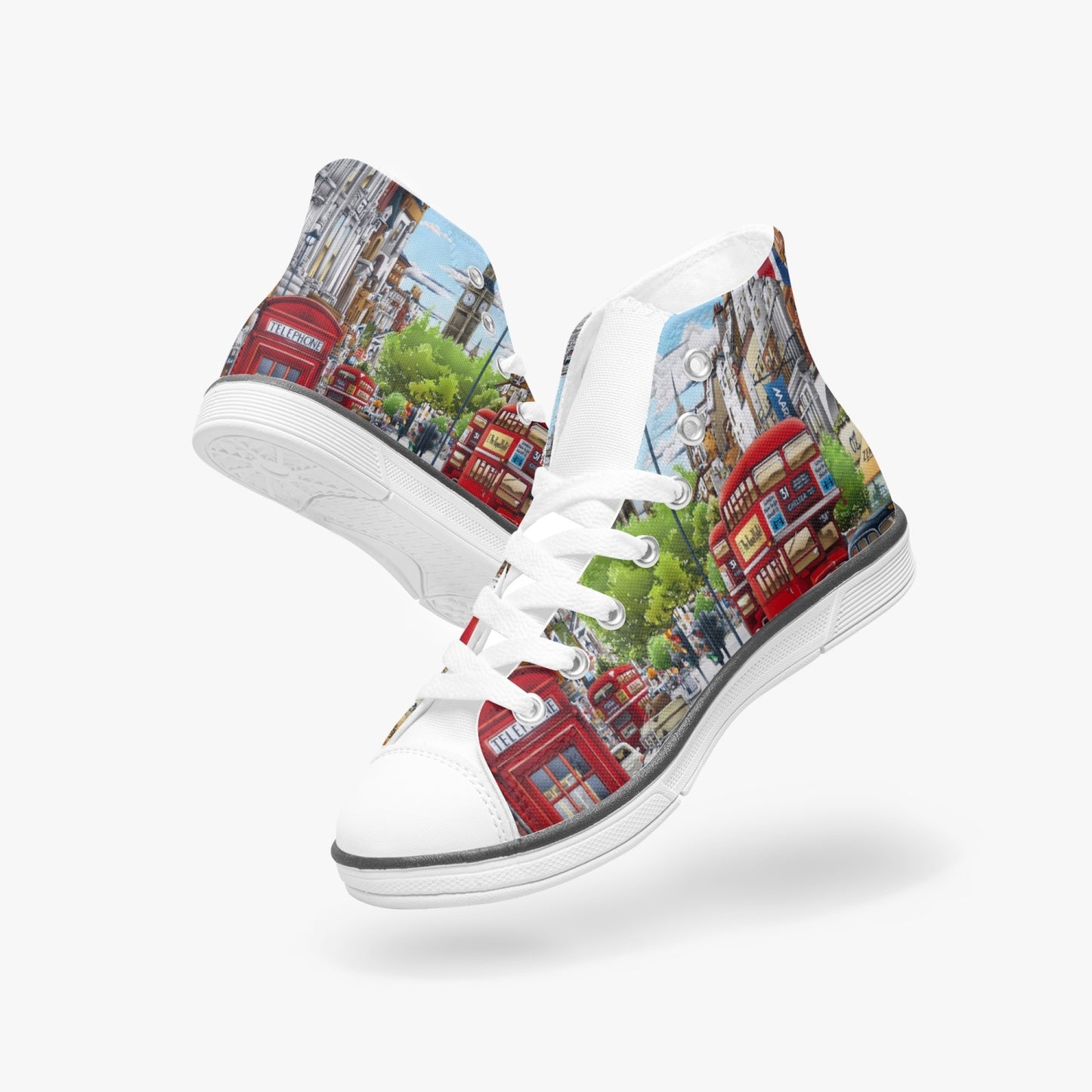 OX5 (UK)- Light Kid's High-Top Canvas Shoes