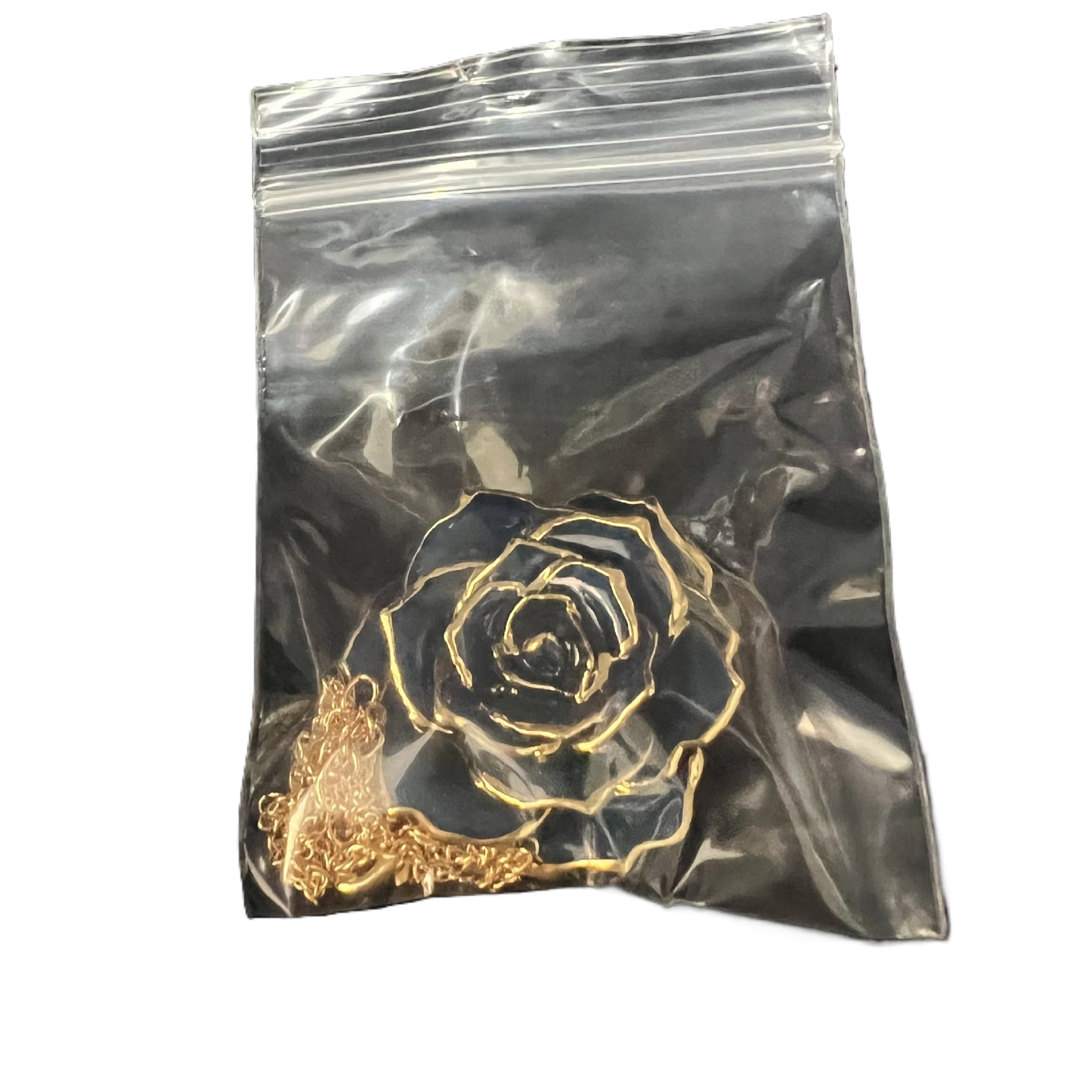 Gilded flower necklace handicraft