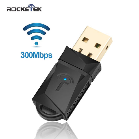 Rocketek 300Mbps wireless USB WiFi adapter/Utral-Fast External wireless wi-fi receiver/Portable network card 802.11n/a/g Dongle