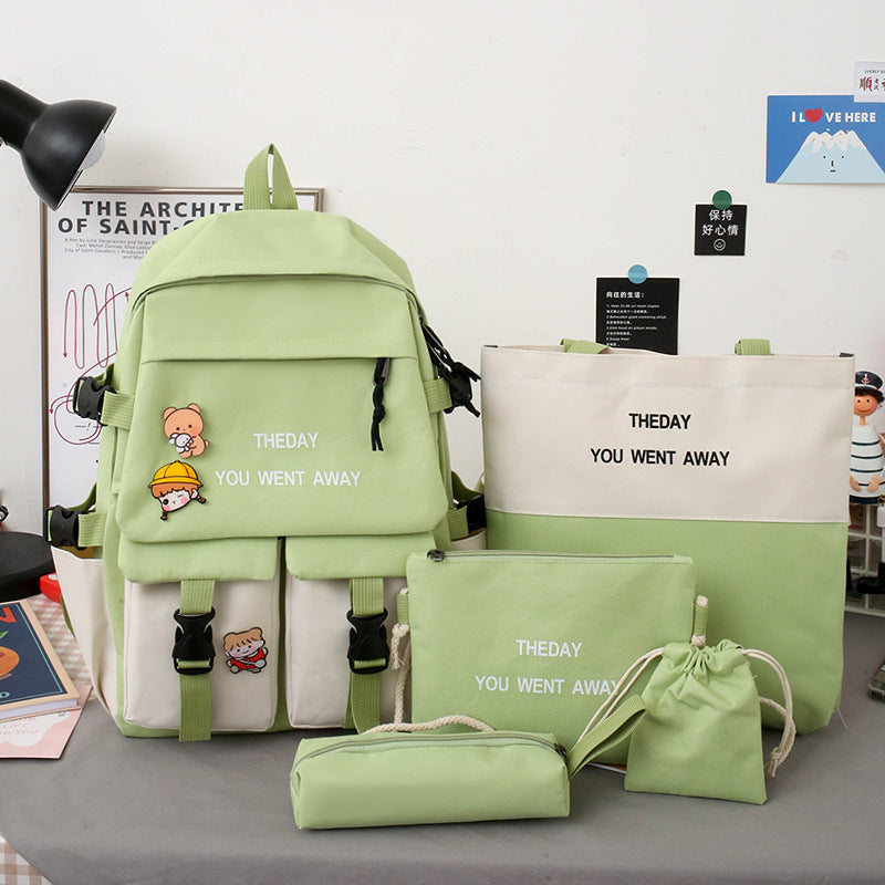 OREU-F (Backpack Five-piece Set Color Matching Middle School Students)