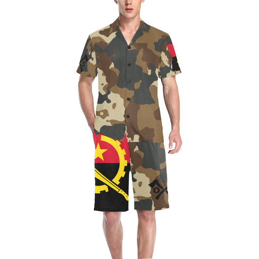 PIJANGO (Men's V-Neck Short Pajama Set)