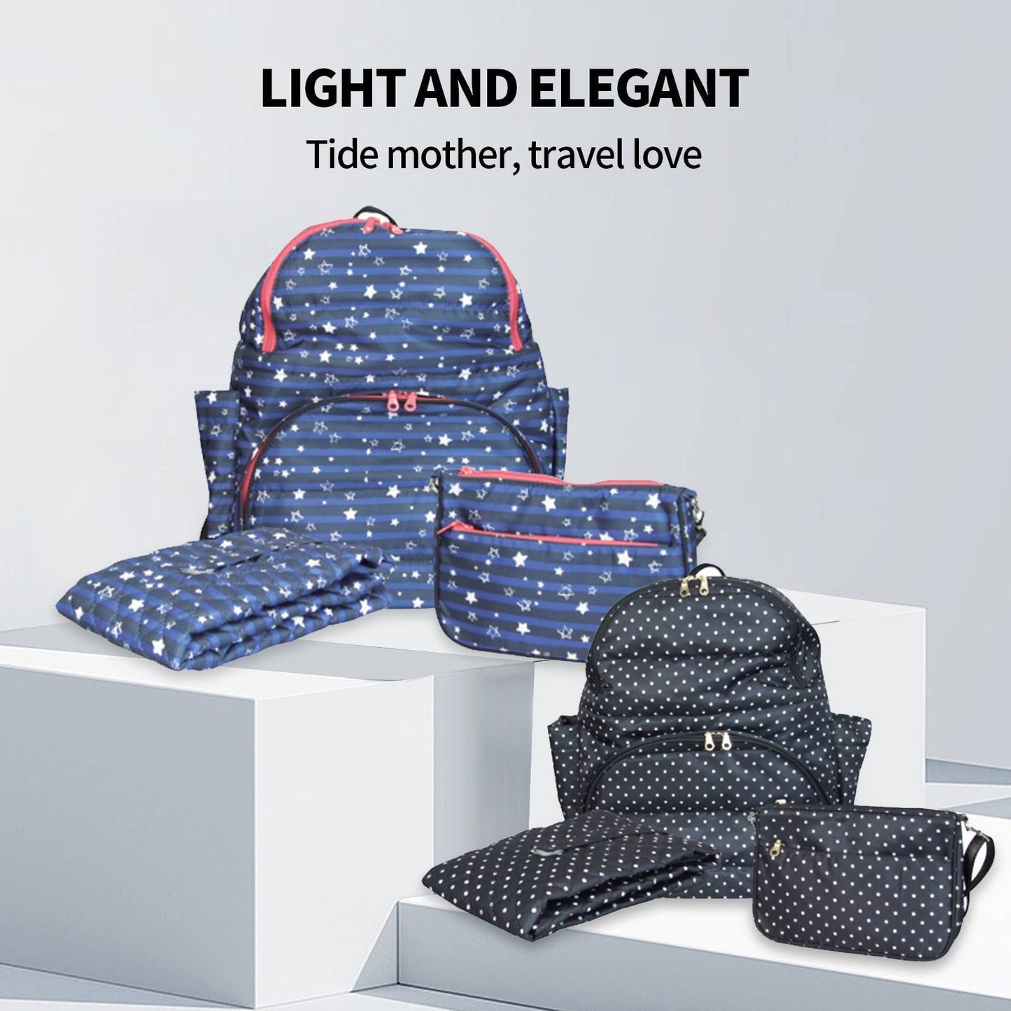 TUKA4 (3Pcs Mummy Changing Bag Set Multifunctional Maternity Baby Nappy Diaper Backpack)