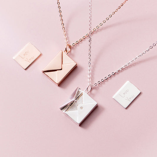 Fashion Jewelry Love You Envelop Necklace
