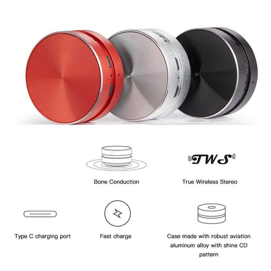 Bone conduction wireless stereo speaker
