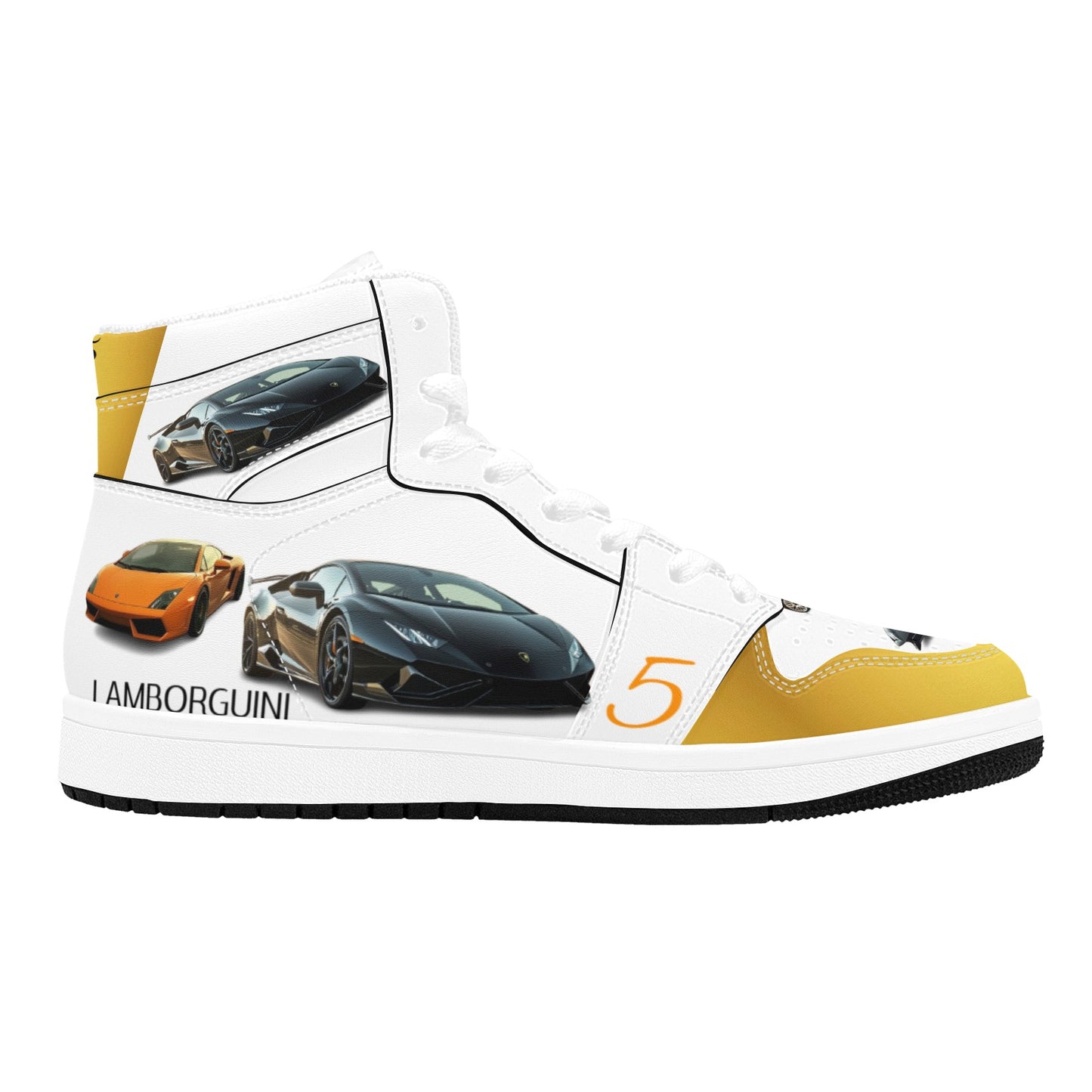 LAMBOX White - Men's High Top Sneakers