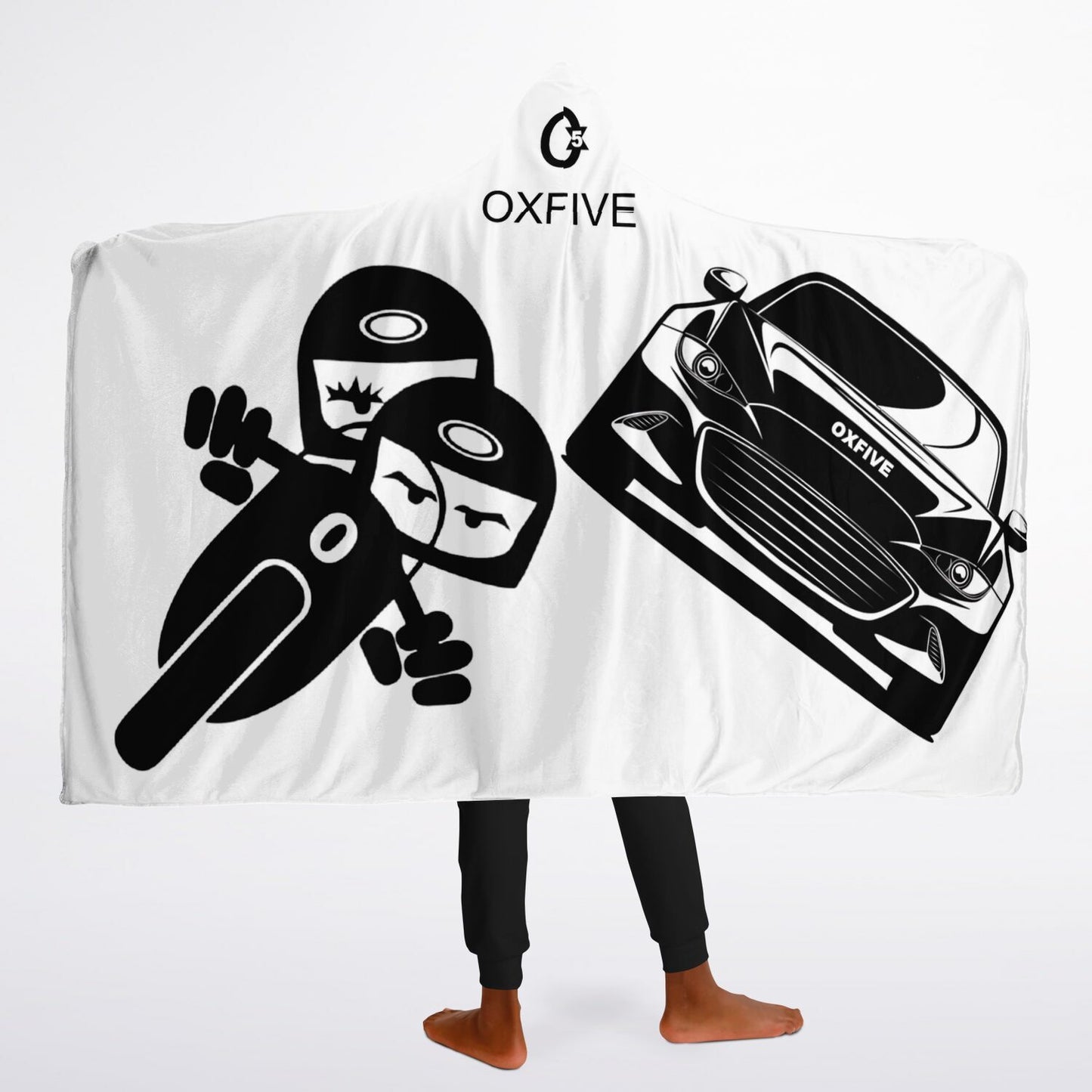OX5 Youth Hooded Blanket Sherpa - AOP