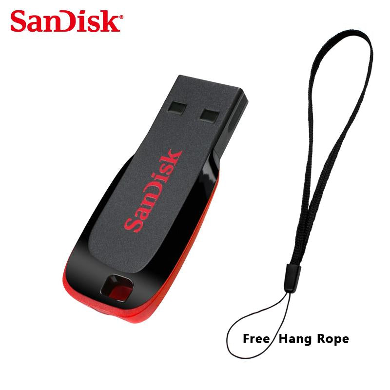 SanDisk Cruzer Blade CZ50 USB Flash Drive 128gb 64GB 32G 16GB 8GB Pen Drives USB 2.0 Support official verification 100% Original