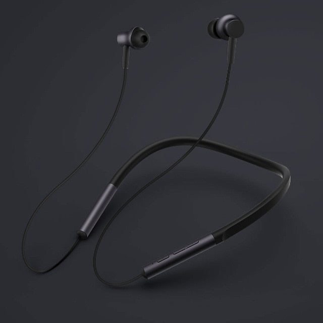 100%Xiaomi Bluetooth Collar Earphones Headset Sport Wireless Bluetooth In-Ear Magnetic Mic Play Dual Dynamic Earphone