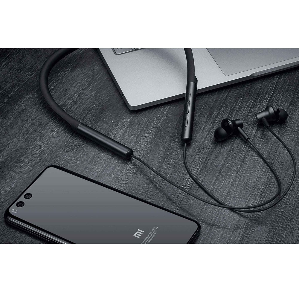 100%Xiaomi Bluetooth Collar Earphones Headset Sport Wireless Bluetooth In-Ear Magnetic Mic Play Dual Dynamic Earphone