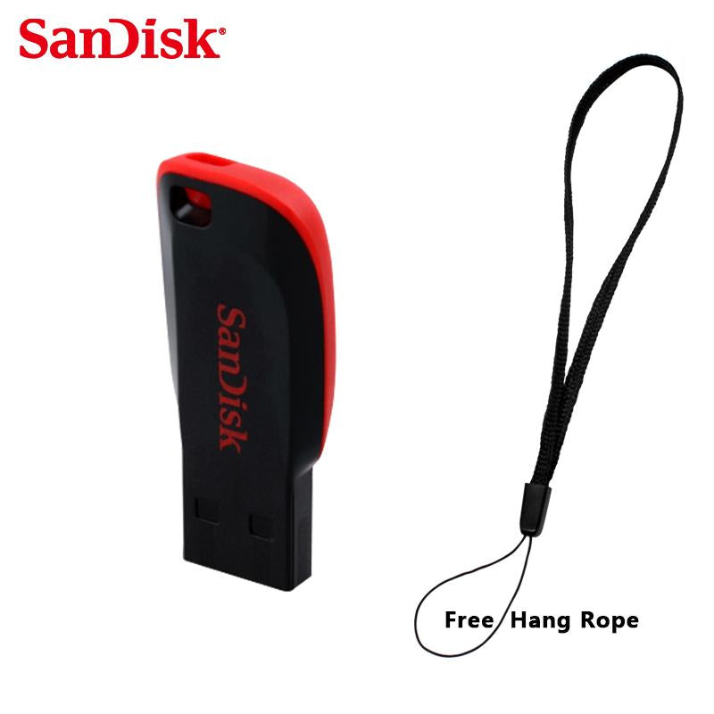 SanDisk Cruzer Blade CZ50 USB Flash Drive 128gb 64GB 32G 16GB 8GB Pen Drives USB 2.0 Support official verification 100% Original