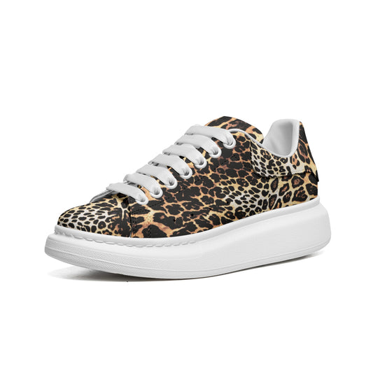 Unisex Non Slip Lace Up Faux Leather Sneakers JAGUAR 1