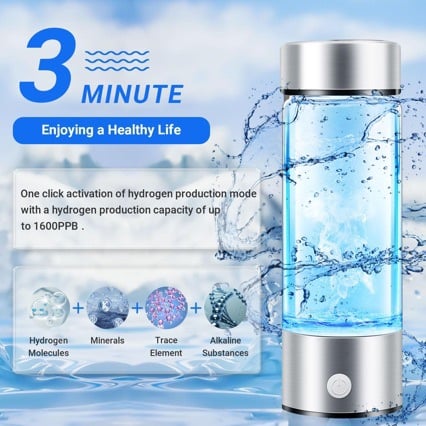 Portable hydrogen water cup and hydrogen water cup