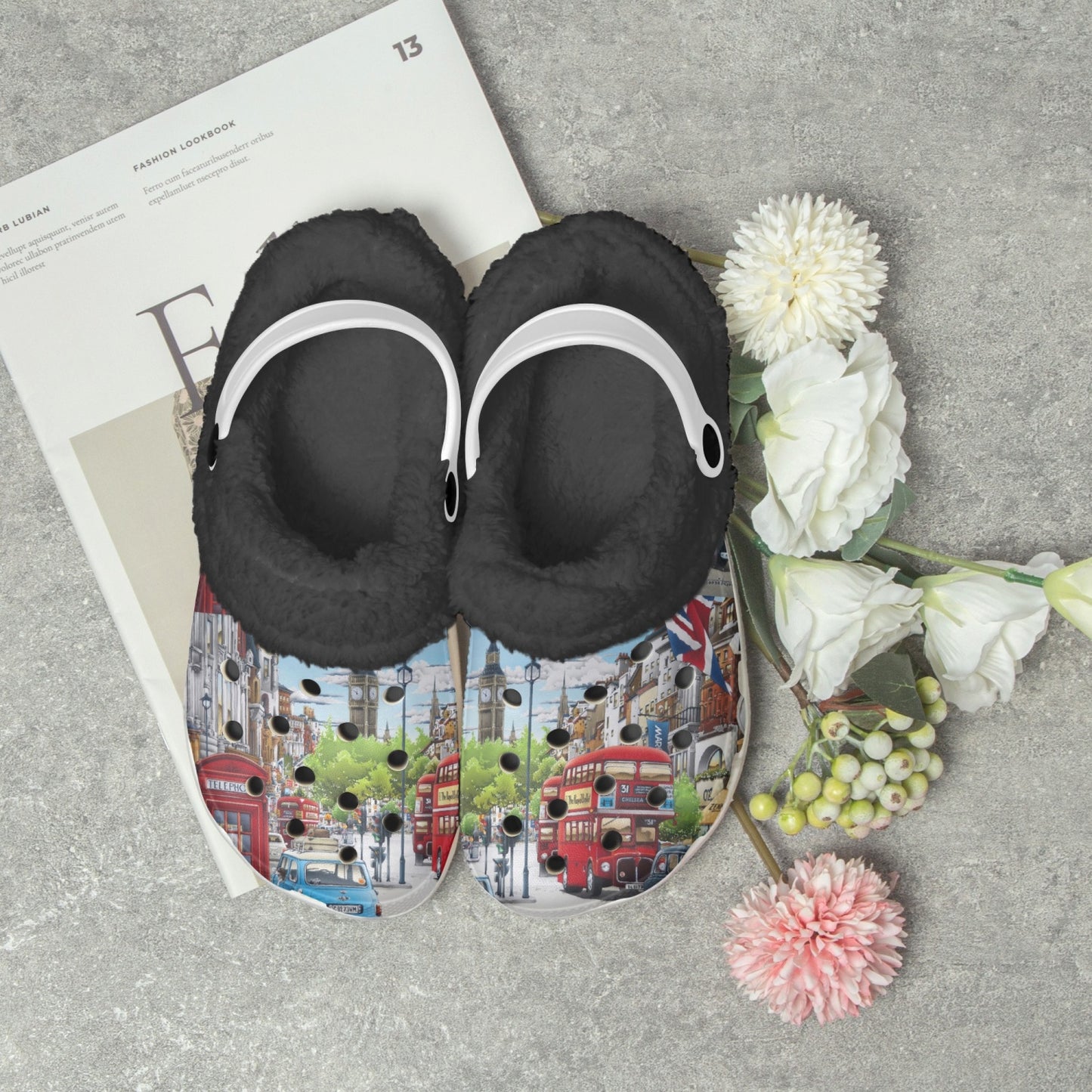 OX5 (UK) Lined All Over Printed Clogs