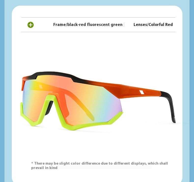 Óculos de proteção coloridos e reflexivos para caminhadas e montanhismo, óculos de ciclismo integrados