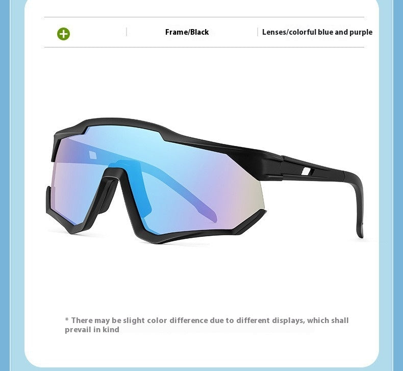 Óculos de proteção coloridos e reflexivos para caminhadas e montanhismo, óculos de ciclismo integrados