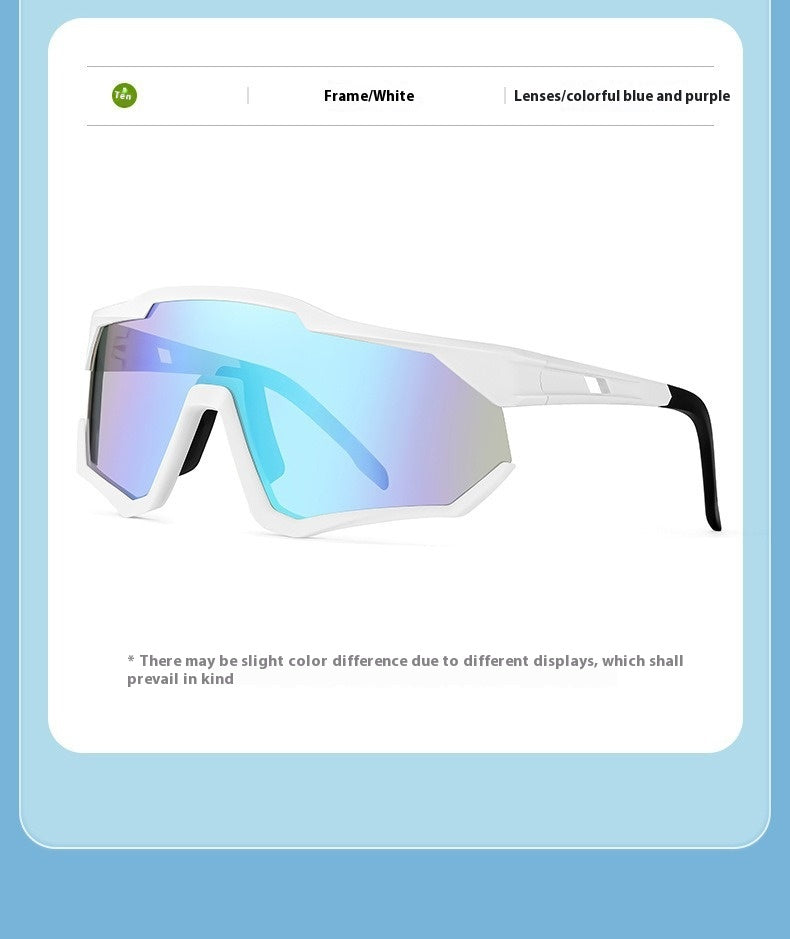 Óculos de proteção coloridos e reflexivos para caminhadas e montanhismo, óculos de ciclismo integrados