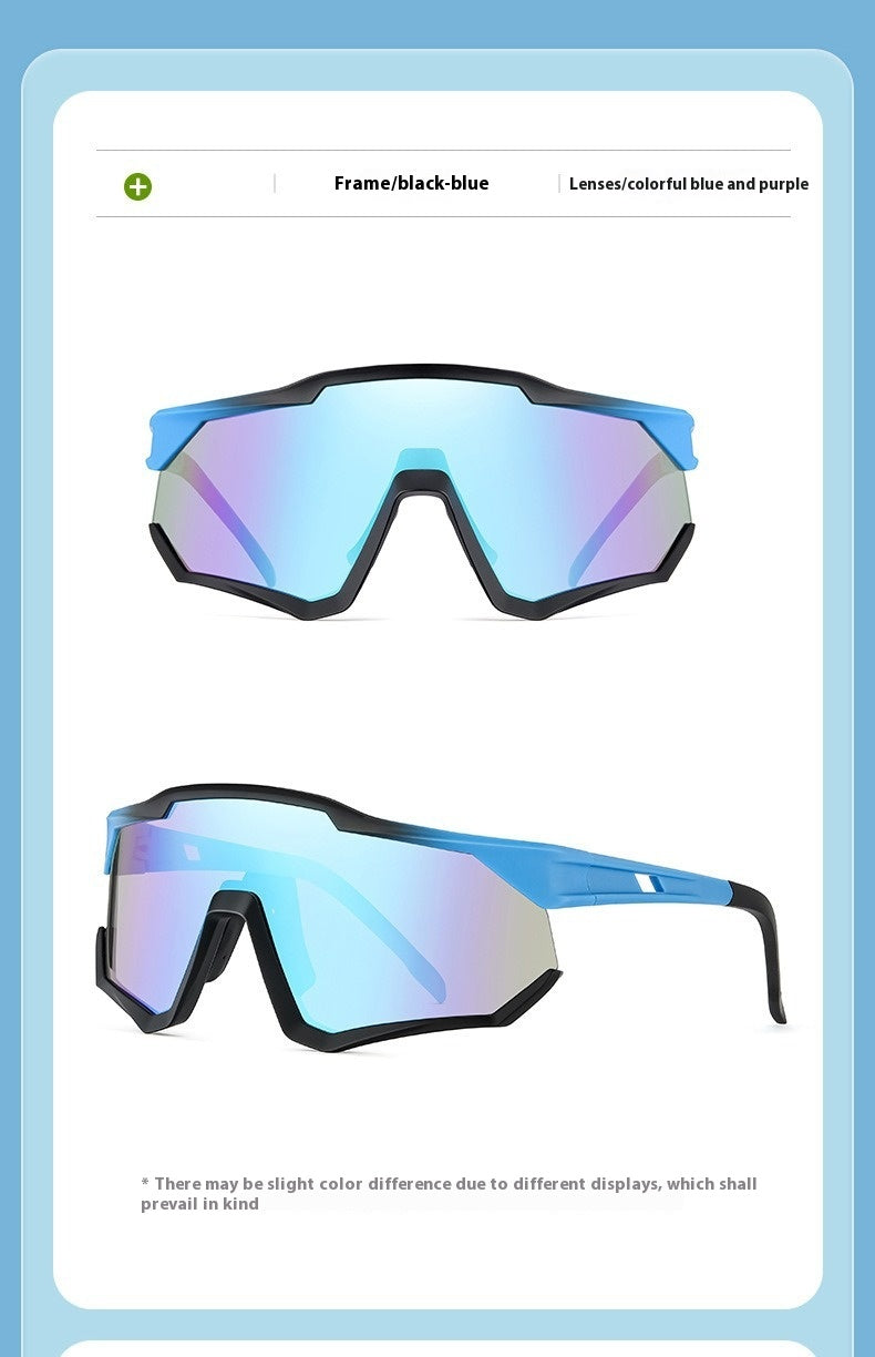 Óculos de proteção coloridos e reflexivos para caminhadas e montanhismo, óculos de ciclismo integrados