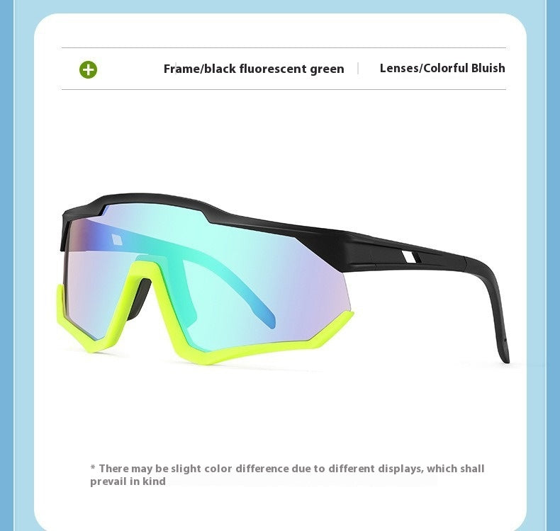 Óculos de proteção coloridos e reflexivos para caminhadas e montanhismo, óculos de ciclismo integrados