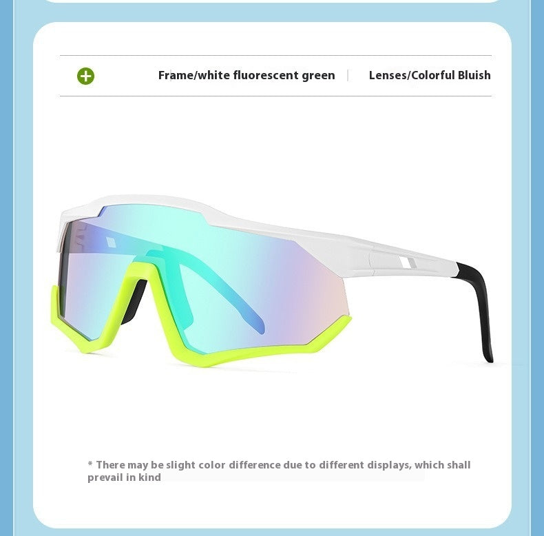 Óculos de proteção coloridos e reflexivos para caminhadas e montanhismo, óculos de ciclismo integrados