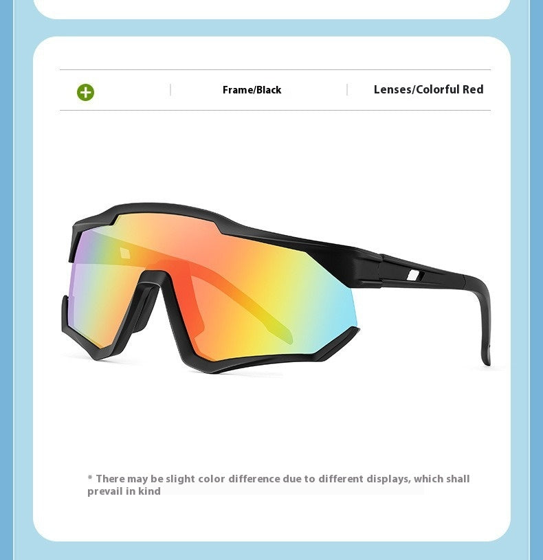 Óculos de proteção coloridos e reflexivos para caminhadas e montanhismo, óculos de ciclismo integrados