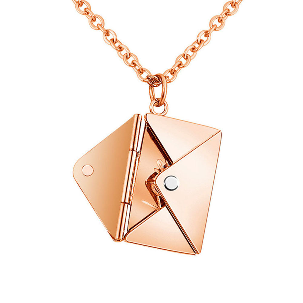 Fashion Jewelry Love You Envelop Necklace
