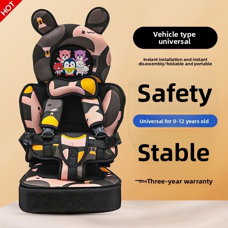 Portable simple child safety seat car 0-12 years old electric car baby seat baby seat car