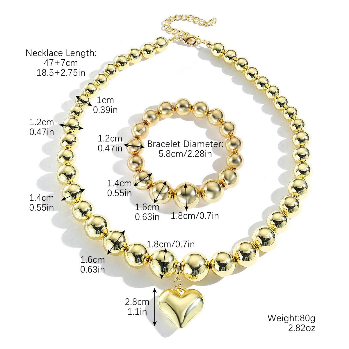 Cross-border New Necklace Hip-hop Amazon European and American Explosions CCB Bracelet Necklace Combination suit Hip-hop Necklace
