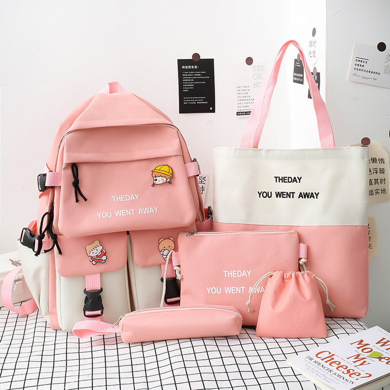 OREU-F (Backpack Five-piece Set Color Matching Middle School Students)