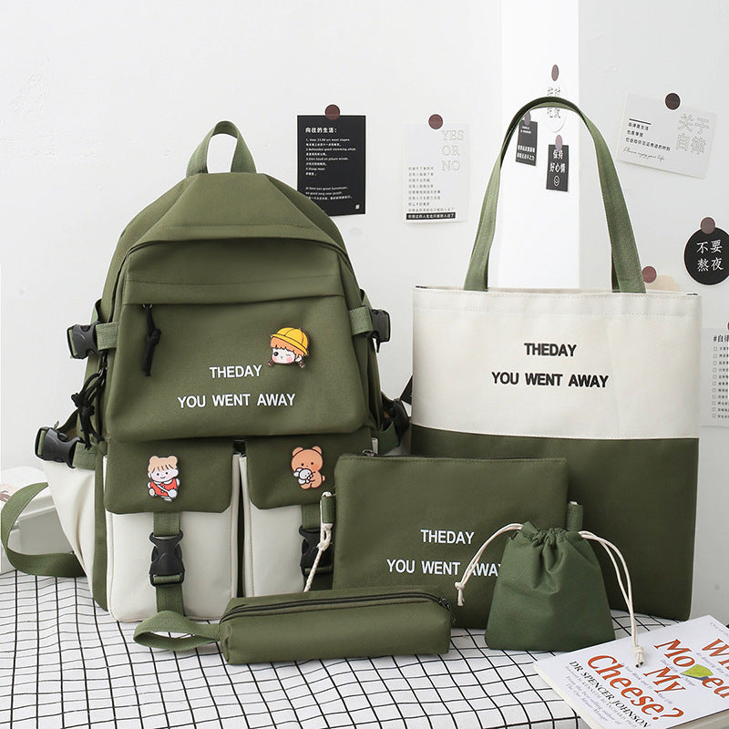 OREU-F (Backpack Five-piece Set Color Matching Middle School Students)