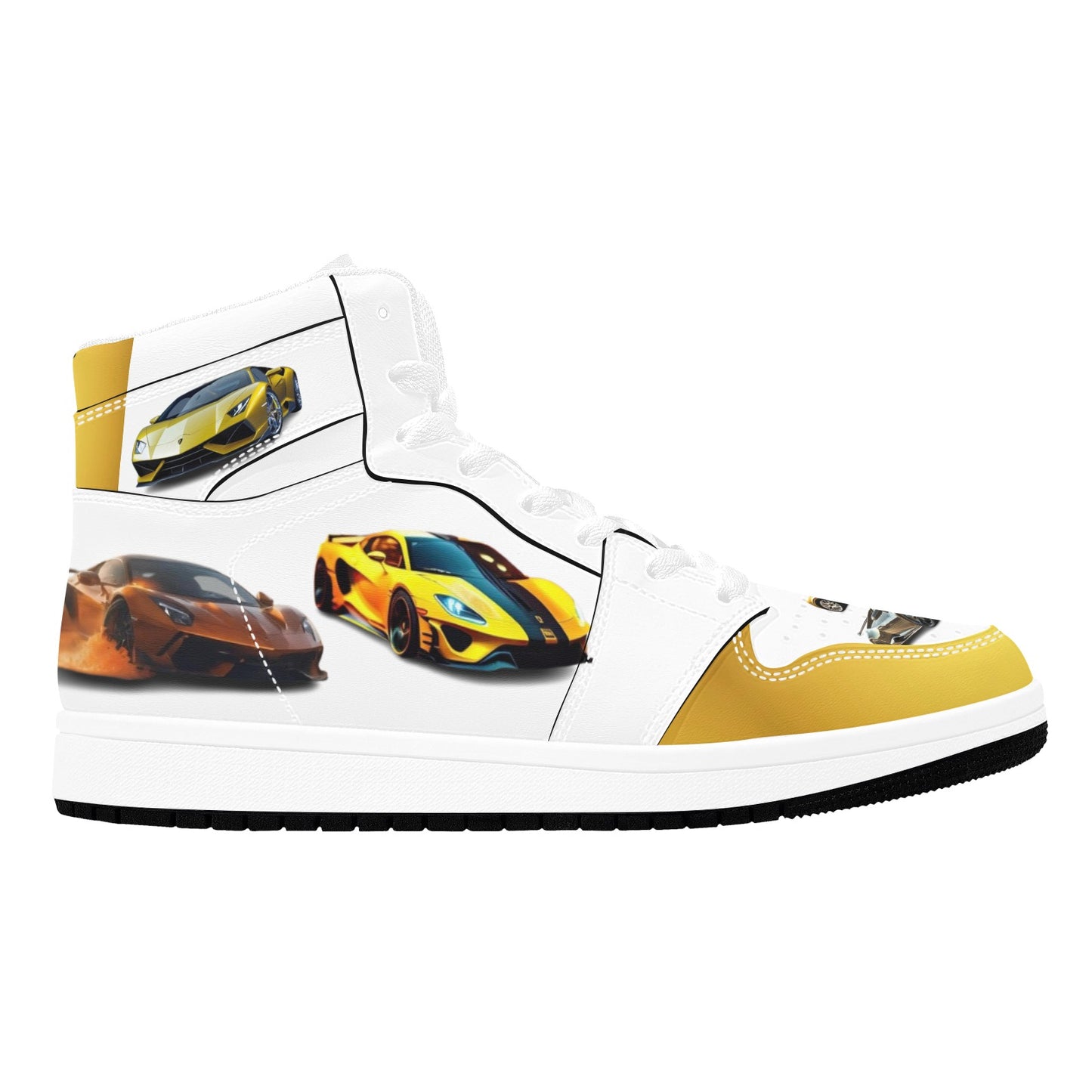 LAMBOX White - Men's High Top Sneakers